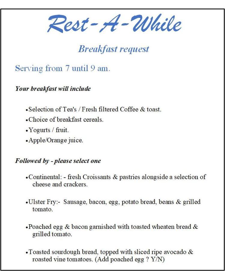 Bed and Breakfast Rest A While Bushmills Exteriér fotografie